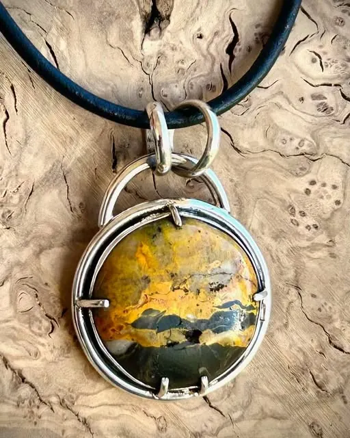 Bumblebee jasper pendant