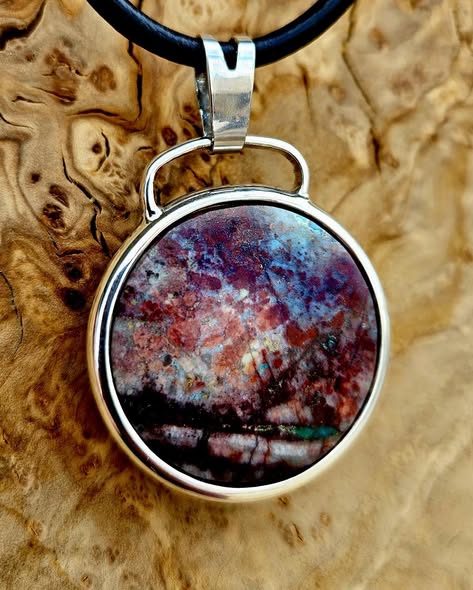 Reversible pendant, Sonoran Sunrise and Willow Creek