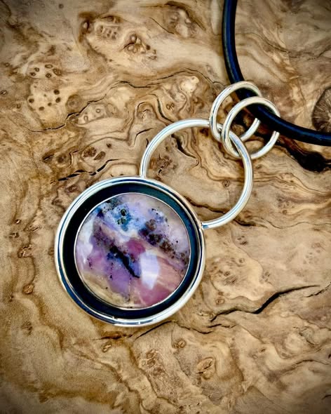 Peruvian pink opal pendant