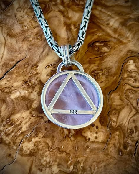 Rose quartz recovery pendant view 3