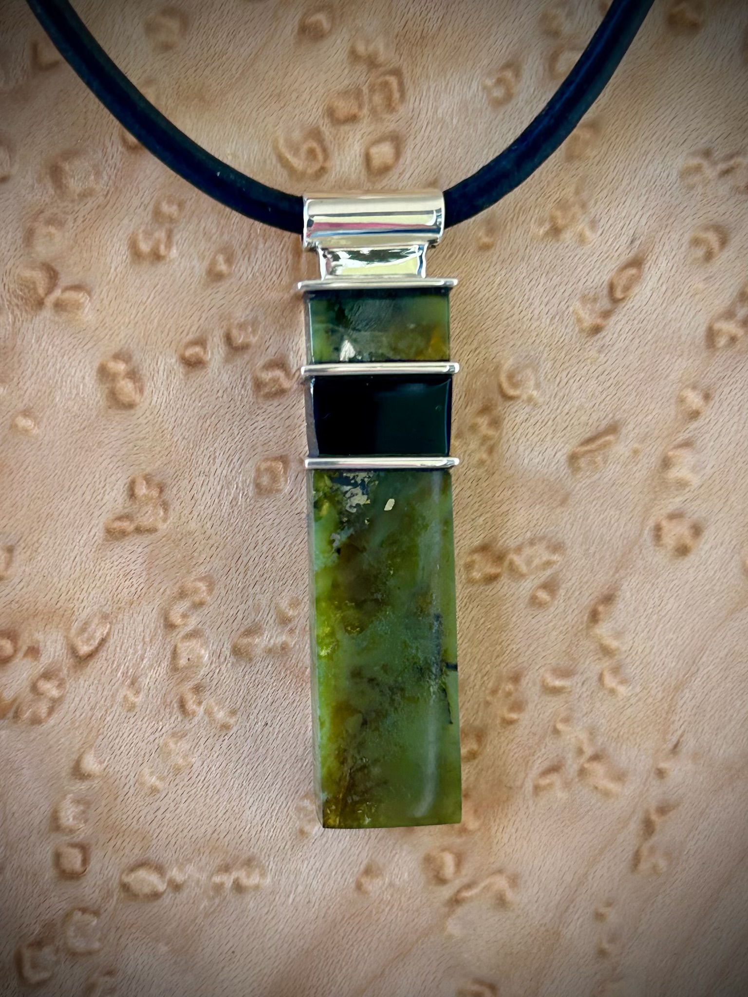 Jade and Onyx Pendant