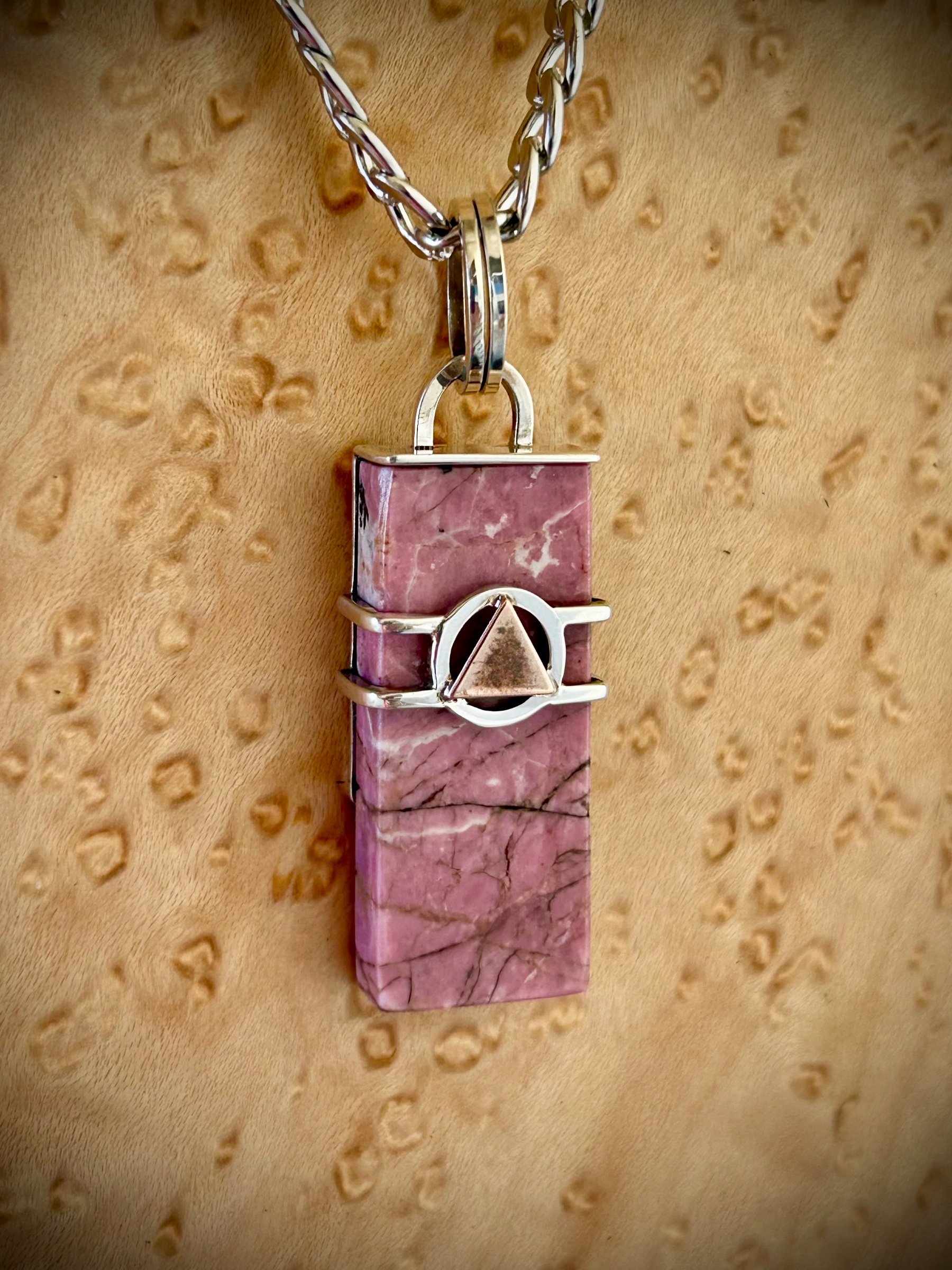 Rhodonite recovery pendant